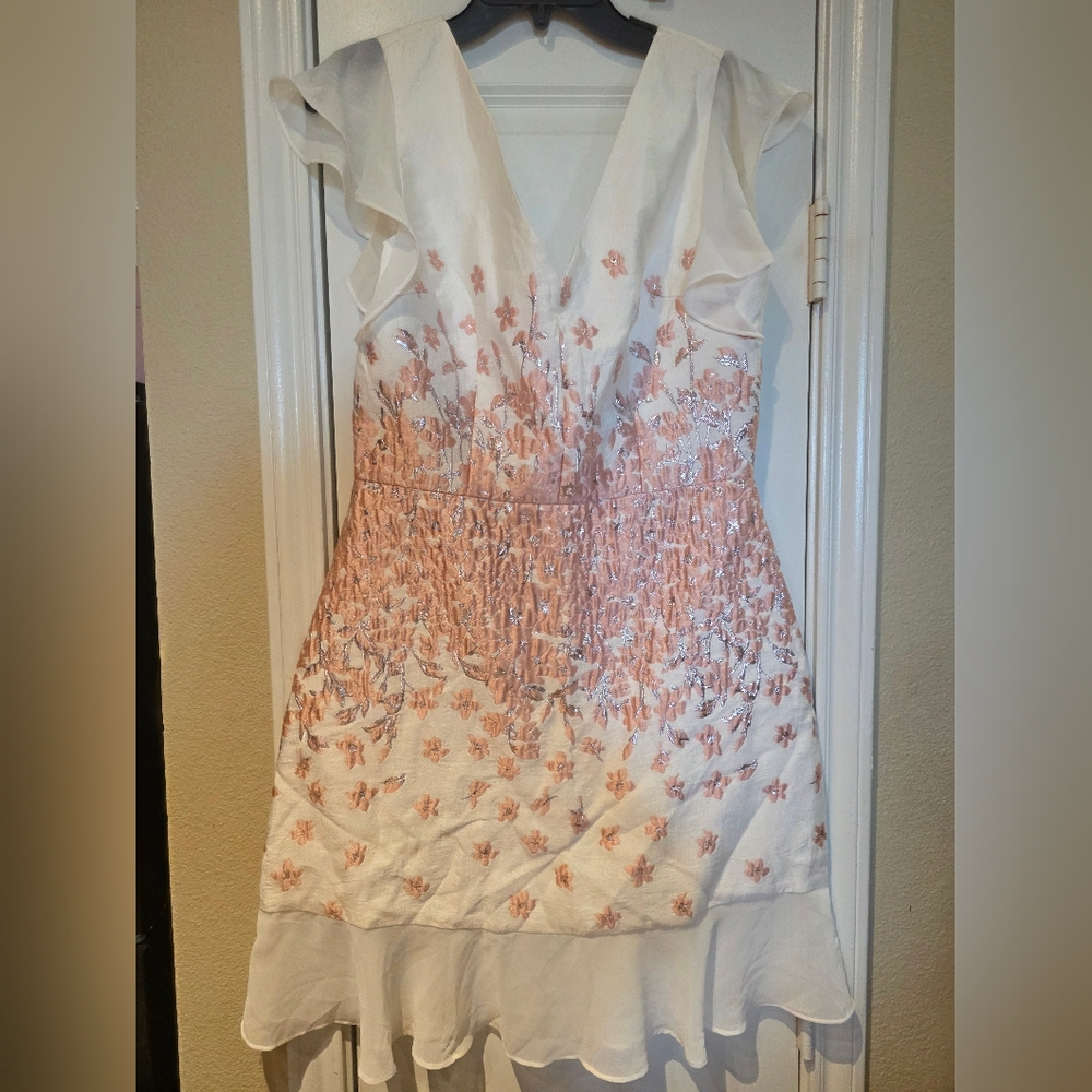 Chi Chi London White and Pink Floral Dress